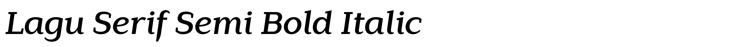Lagu Serif Semi Bold Italic